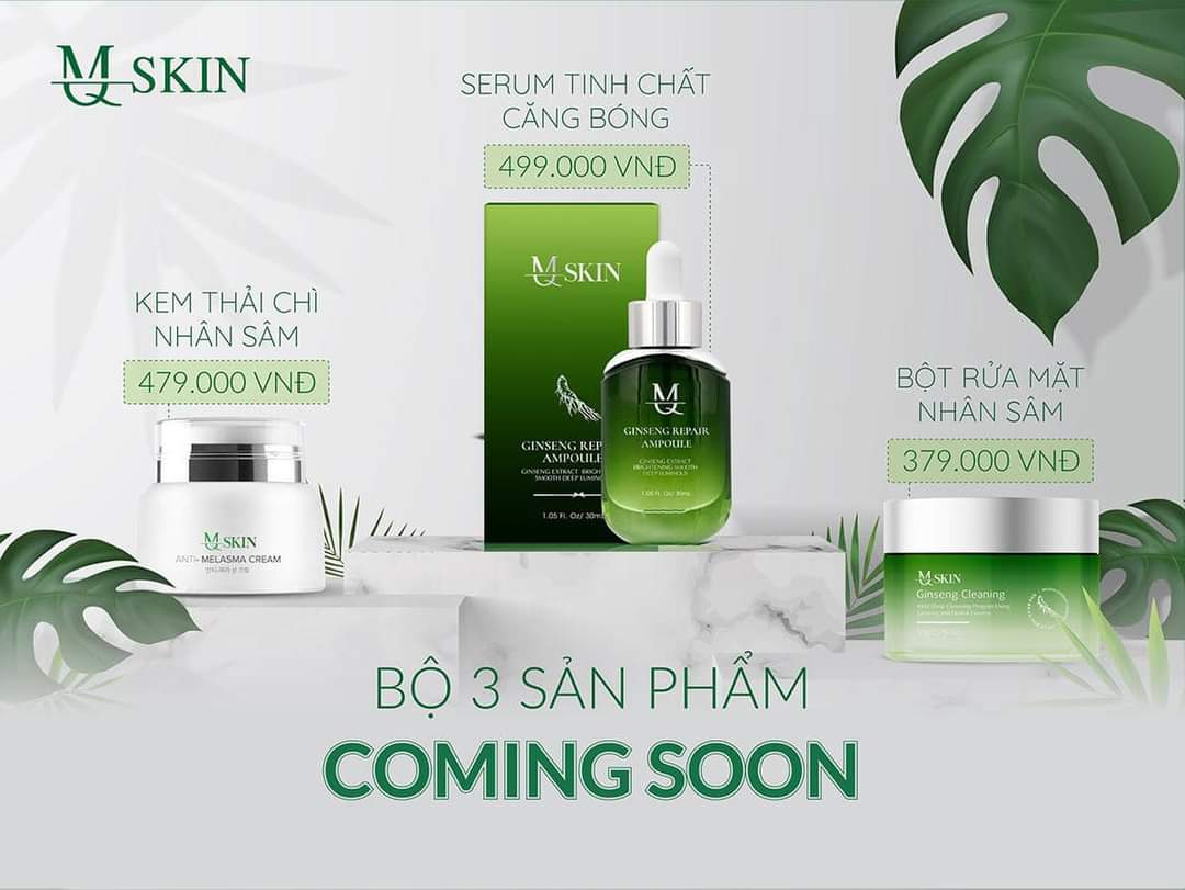 Bộ 3 sản phẩm serum căng bóng nhân sâm mqskin Kem thải độc chì nhân sâm mqskin Bột rửa mặt nhân sâm mqskin Bộ 3 sản phẩm serum căng bóng nhân sâm mqskin Kem thải độc chì nhân sâm mqskin Bột rửa mặt nhân sâm mqskin