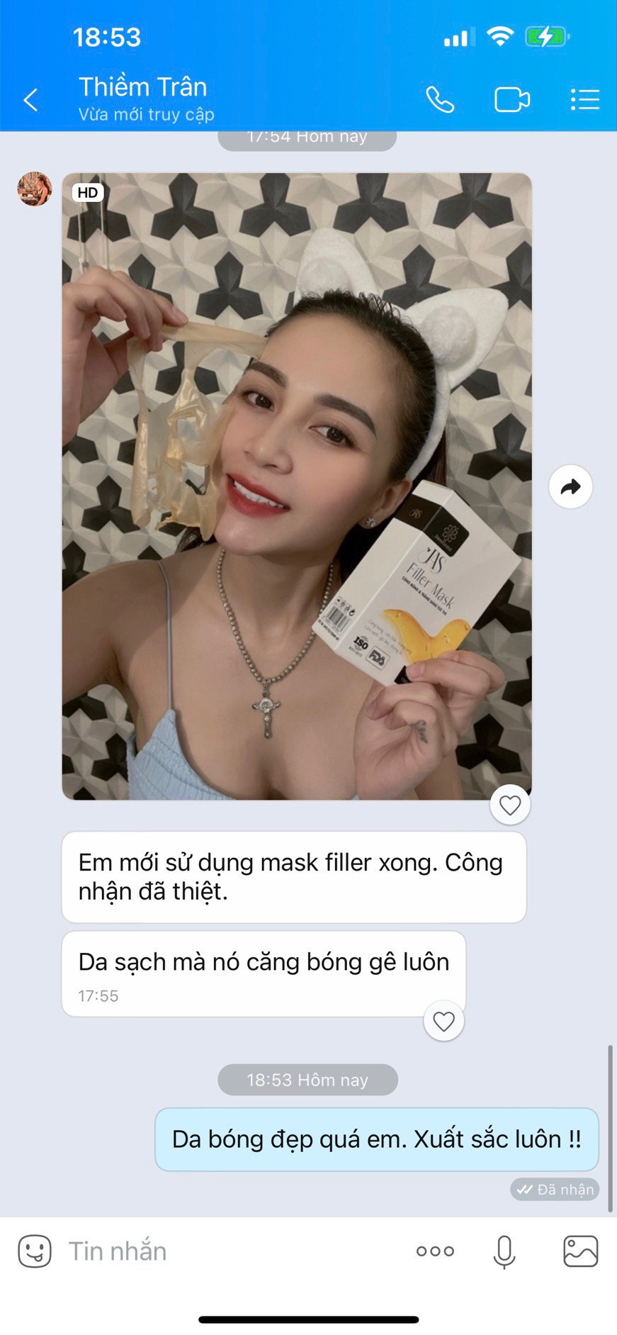 Mặt Nạ Jas Filler Mask Jasgold Căng Bóng Trẻ Hóa Da