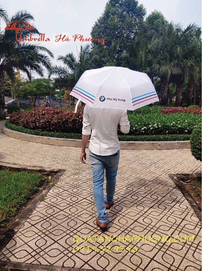 Dù gấp 3 in logo quảng cáo