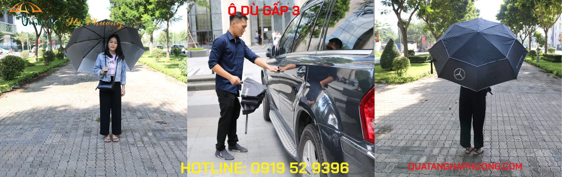 ô dù gấp 3 tự động