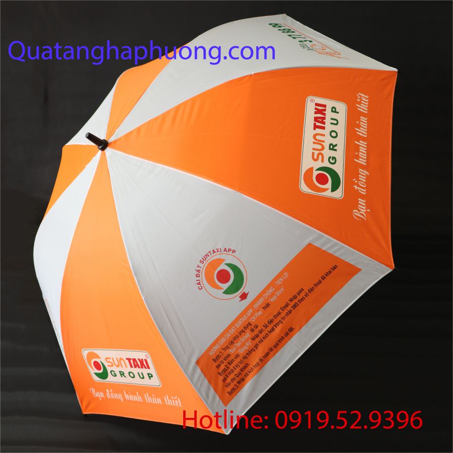 ô dù cán thẳng bằng sắt Vải dù 2ya, vải dù 2 lớp