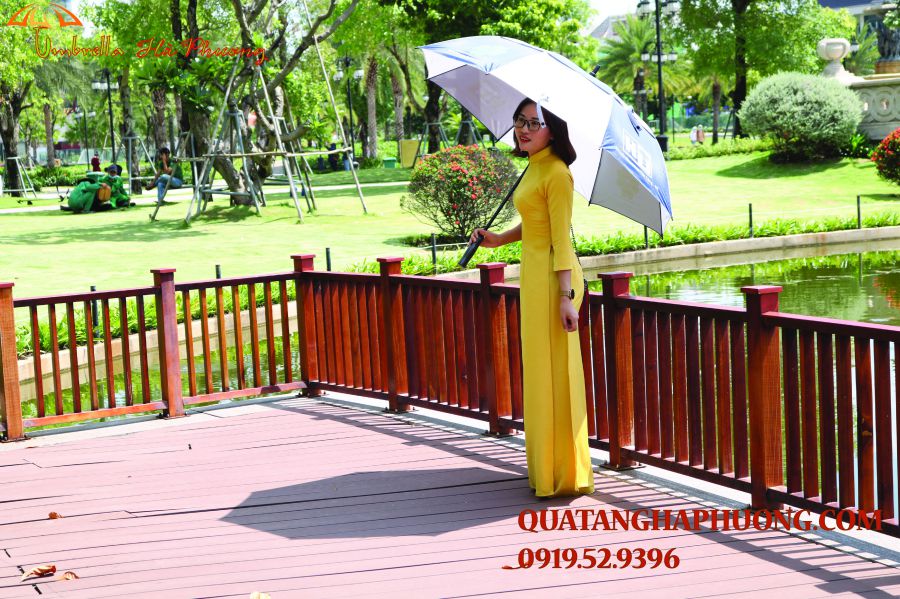 Ô dù cán thẳng bằng kèo Poly