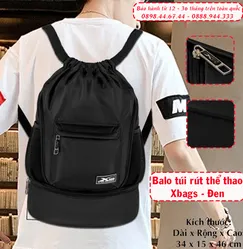 BA LÔ DÂY RÚT THỂ THAO ĐEN XBAGS WISDOM XB 6004 - THIẾT KẾ TRẺ TRUNG, NĂNG ĐỘNG, CÁ TÍNH BA LÔ DÂY RÚT THỂ THAO ĐEN XBAGS WISDOM XB 6004 - THIẾT KẾ TRẺ TRUNG, NĂNG ĐỘNG, CÁ TÍNH