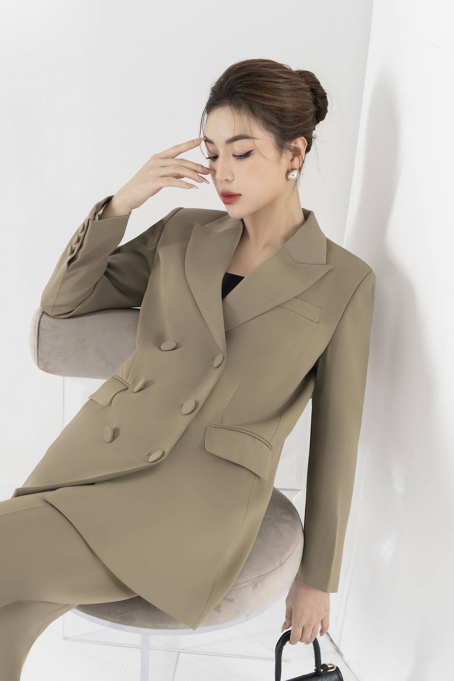 Áo khoác vest, áo blazer nữ họa tiết sọc caro trẻ trung | Lazada.vn