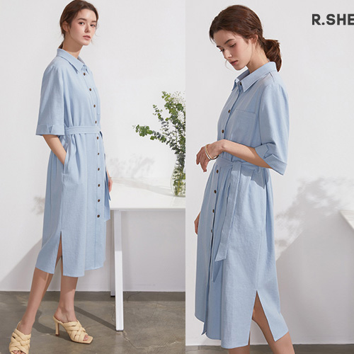 Vải linen màu xanh may trang phục gì là đẹp