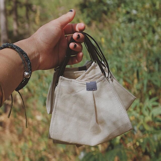 Khẩu trang vải linen đơn giản Khẩu trang vải linen đơn giản