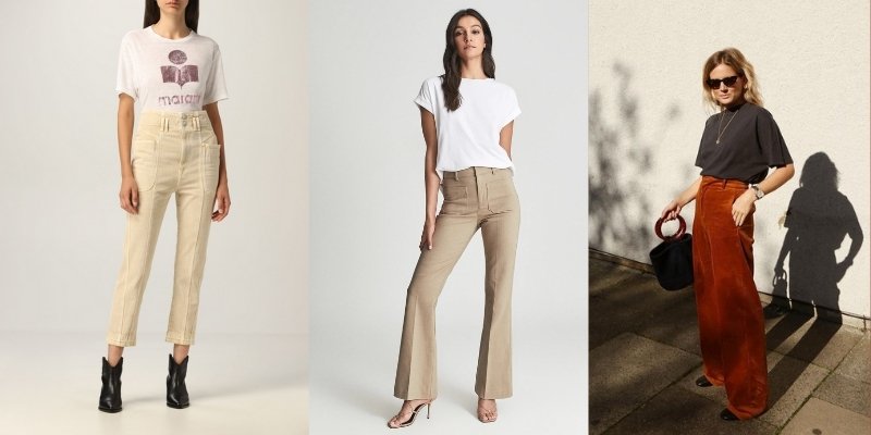 Năng động hơn với quần nhung tăm phối áo phông