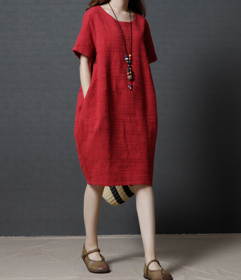 Đầm Dạo Phố Linen Dáng Suông Tay Loe – Thời trang Pantio