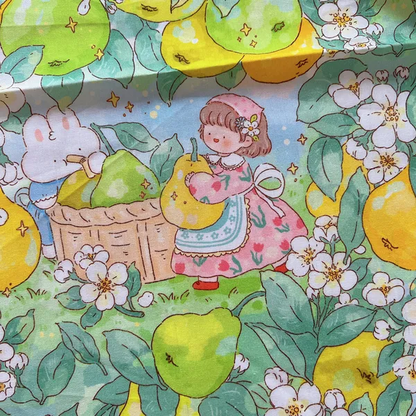 Vải cotton em bé quả lê