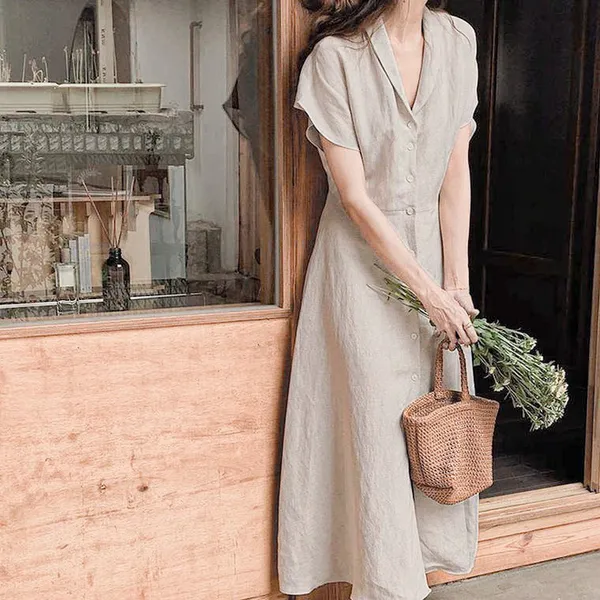 Hướng dẫn bạn chọn vải linen may váy xinh xắn tại nhà