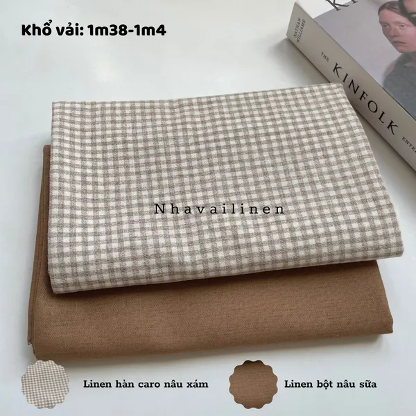 Linen hàn hoạ tiết caro