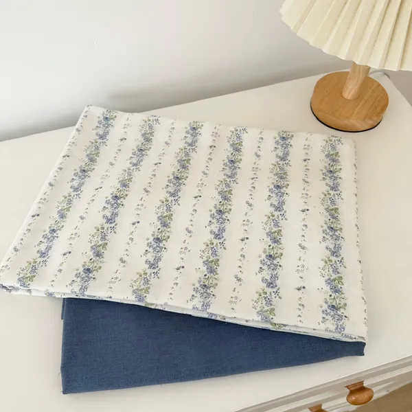 Vải linen bột hoa dây xanh