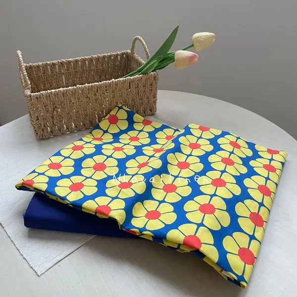 COTTON HỌA TIẾT HOA VÀNG TO