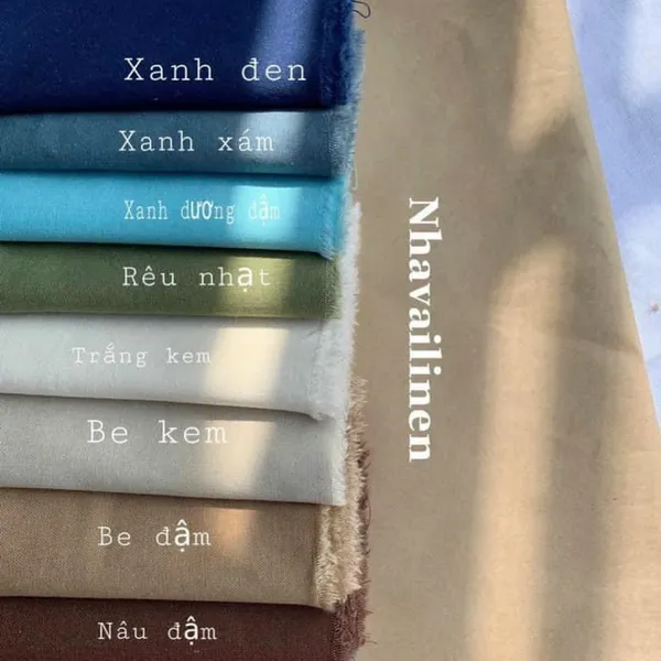 BẢNG MÀU LINEN BỘT DÀY TRƠN