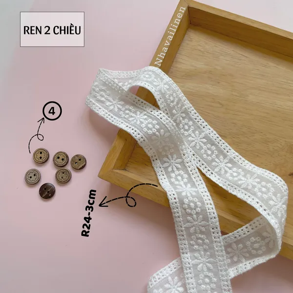 Ren thô boi màu trắng 2 chiều nhiều mẫu mã xinh xắn