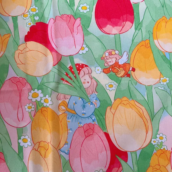 Cotton em bé đội khăn đỏ