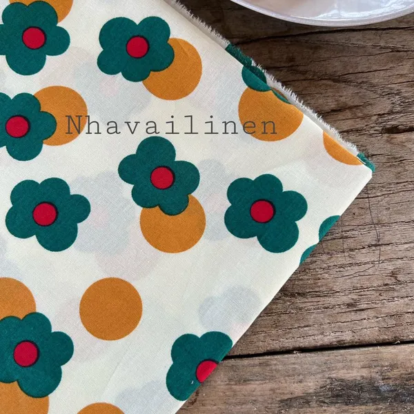 COTTON HỌA TIẾT HOA XANH LÁ
