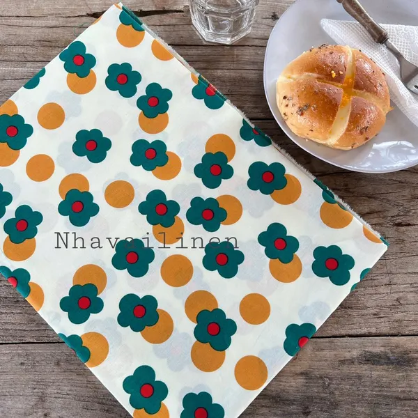 COTTON HỌA TIẾT HOA XANH LÁ