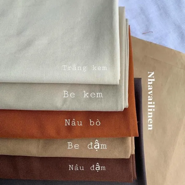 BẢNG MÀU LINEN BỘT DÀY TRƠN