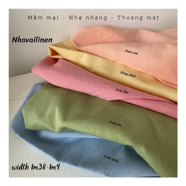 Bảng màu linen thun nhiều màu