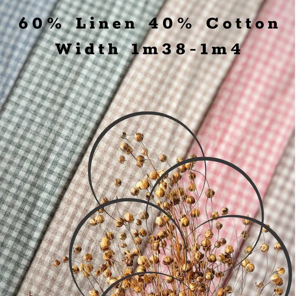 Linen hàn hoạ tiết caro