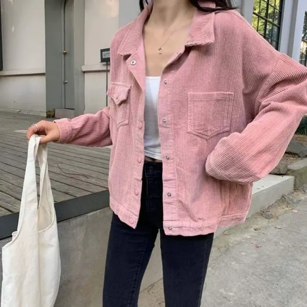Những mẫu áo khoác vải nhung tăm làm mưa làm gió hiện nay
