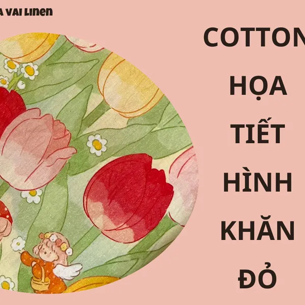 COTTON HỌA TIẾT EM BÉ ĐỘI KHĂN ĐỎ