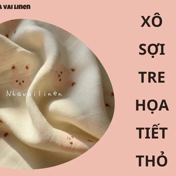 XÔ SỢI TRE HỌA TIẾT THỎ HỒNG