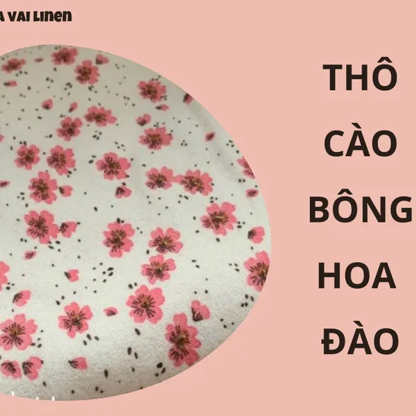THÔ CÀO BÔNG HỌA TIẾT HOA ĐÀO LỚN