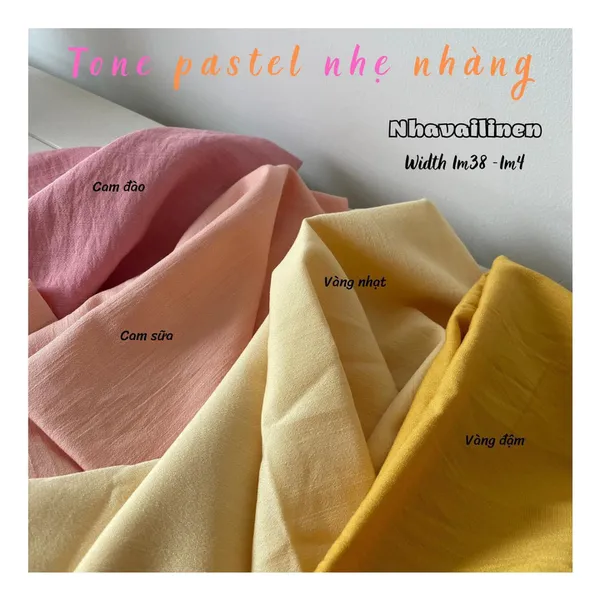 Linen thun tone màu pastel nhẹ nhàng