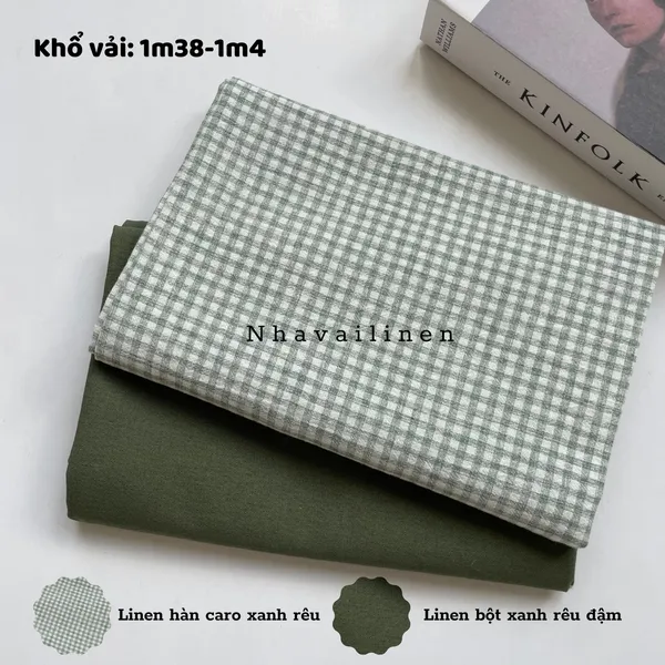 Linen hàn hoạ tiết caro