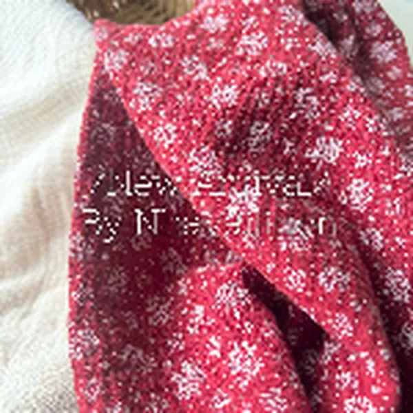 Vải xô muslin cao cấp 2 lớp hoạ tiết HOA TUYẾT NỀN ĐỎ