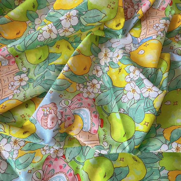 Vải cotton em bé quả lê