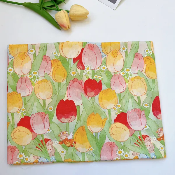 COTTON HỌA TIẾT EM BÉ ĐỘI KHĂN ĐỎ
