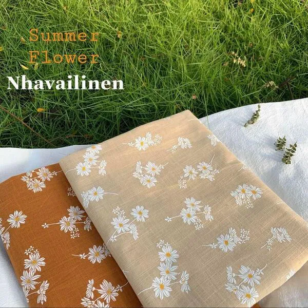 Vải linen in hoa - nhân đôi nét đẹp cho dáng ngọc
