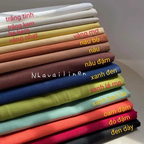 BẢNG MÀU LINEN BỘT DÀY TRƠN