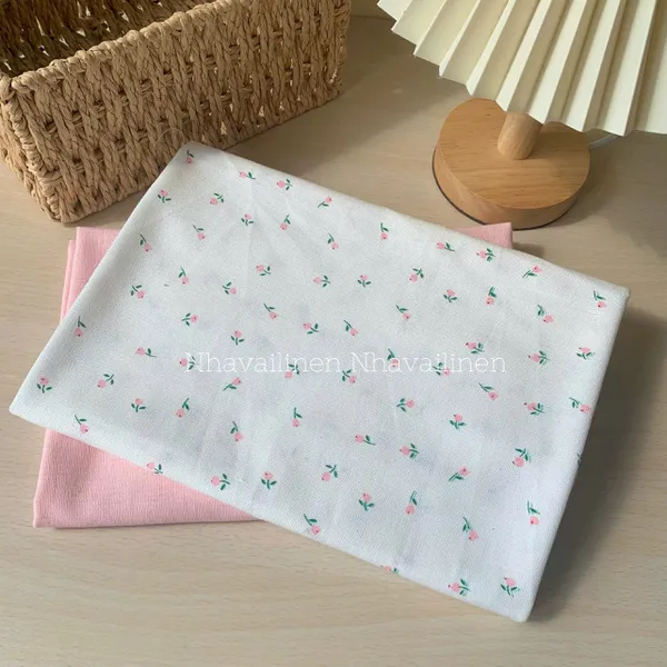 Vải linen bột hoa tulip