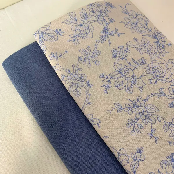 Vải linen gân hoa hải đường