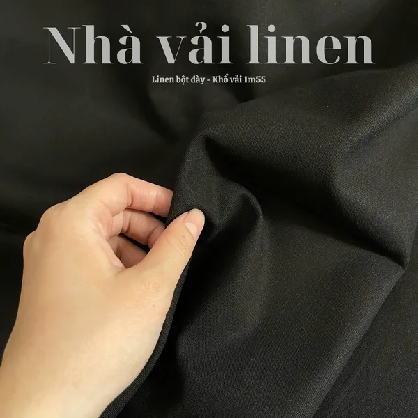 Vải linen bột dày khổ lón 1m55