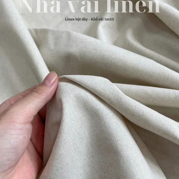 Vải linen bột dày khổ lón 1m55