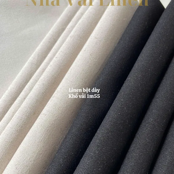 Vải linen bột dày khổ lón 1m55