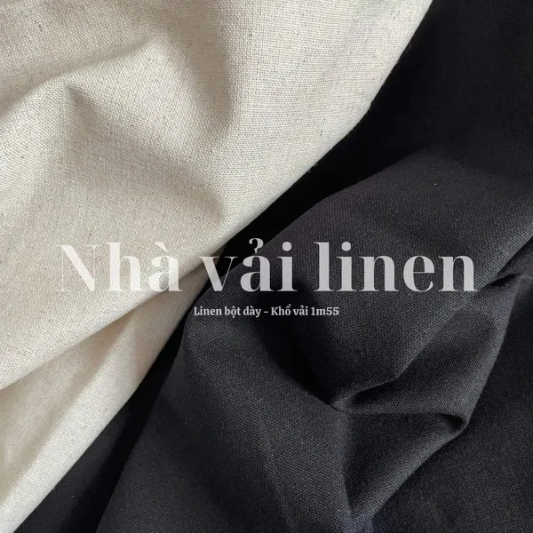 Vải linen bột dày khổ lón 1m55