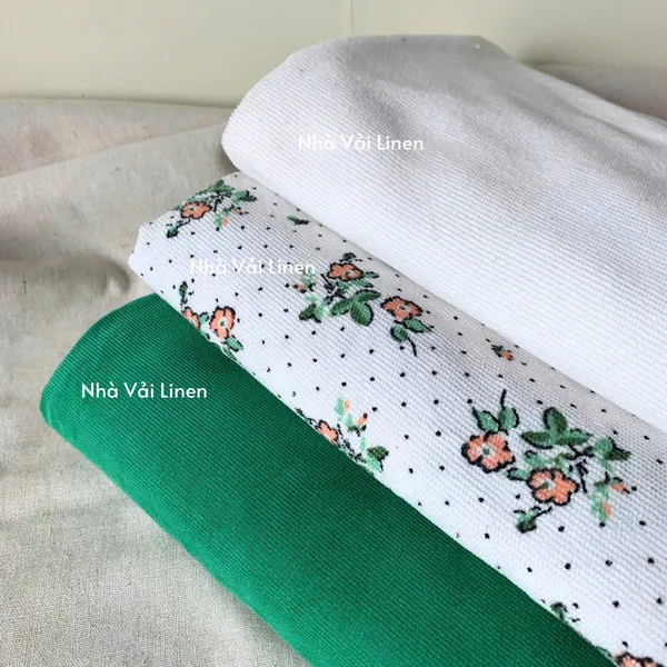 Vải nhung tăm hoa tiết