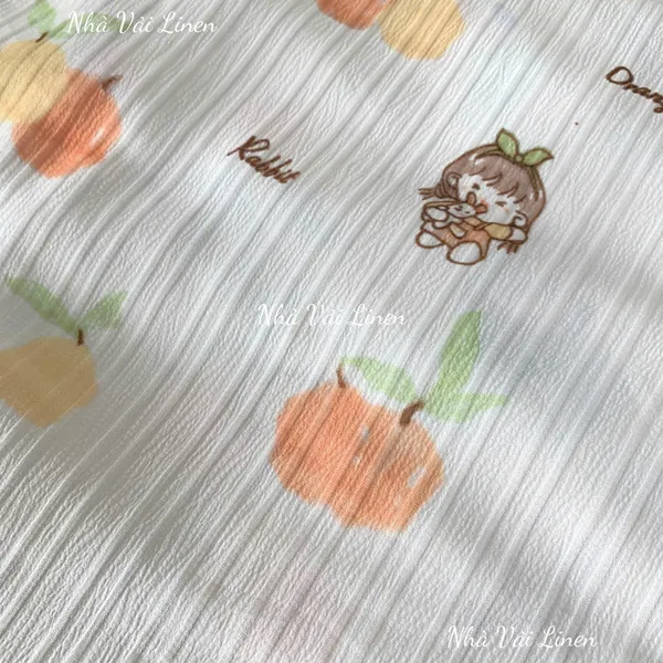 Vải đũi gân cô gái quả cam