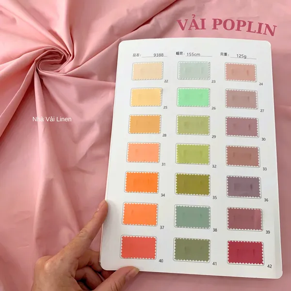 BẢNG MÀU VẢI COTTON POPLIN