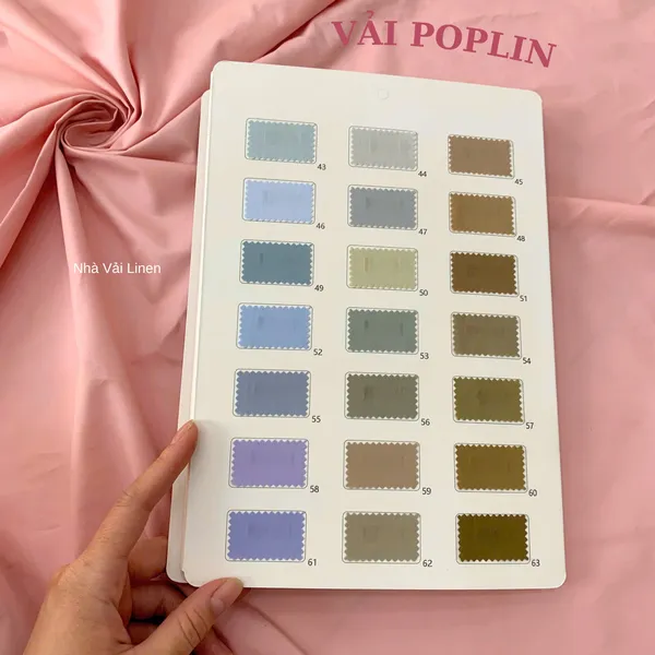 BẢNG MÀU VẢI COTTON POPLIN