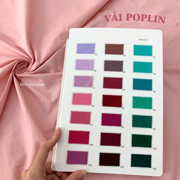 BẢNG MÀU VẢI COTTON POPLIN