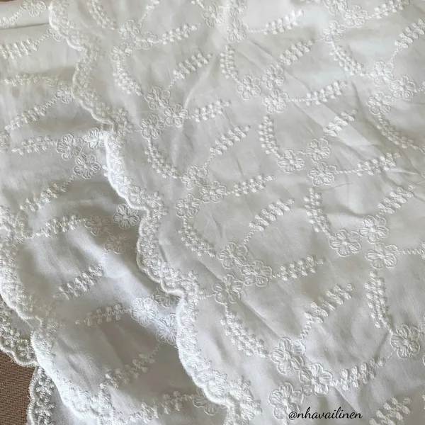 Vải boi thêu bông cỏ lau