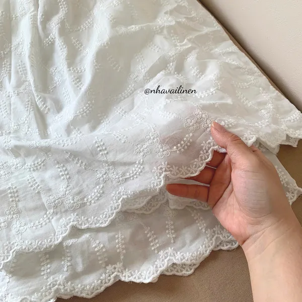 Vải boi thêu bông cỏ lau