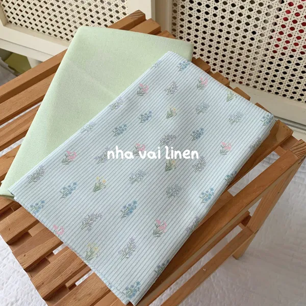 Vải linen bột hoa oải hương